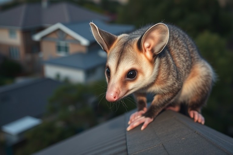 Possum in Rosebud residential area